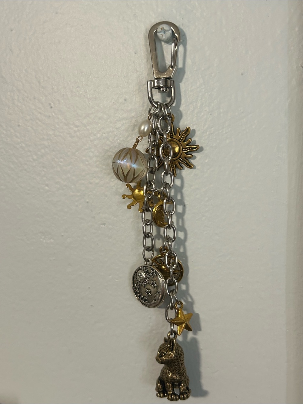 EARTHBOUND Gold and Silver Sun & Animal Charm Keychain